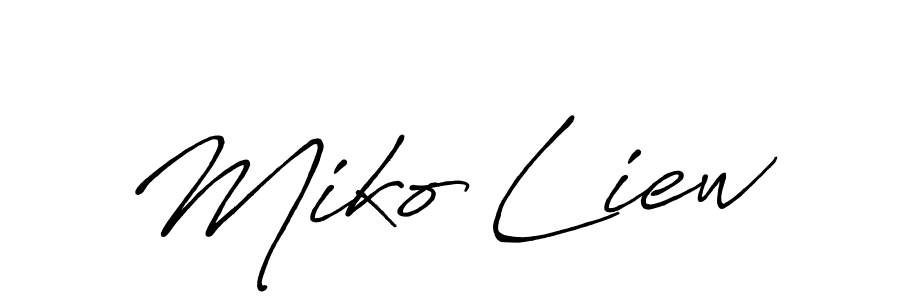 Make a beautiful signature design for name Miko Liew. Use this online signature maker to create a handwritten signature for free. Miko Liew signature style 7 images and pictures png