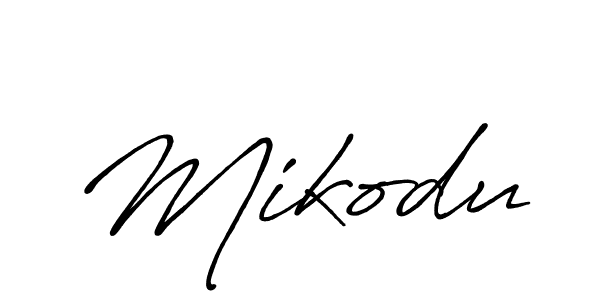 Mikodu stylish signature style. Best Handwritten Sign (Antro_Vectra_Bolder) for my name. Handwritten Signature Collection Ideas for my name Mikodu. Mikodu signature style 7 images and pictures png