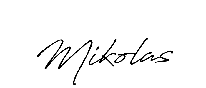 How to make Mikolas name signature. Use Antro_Vectra_Bolder style for creating short signs online. This is the latest handwritten sign. Mikolas signature style 7 images and pictures png