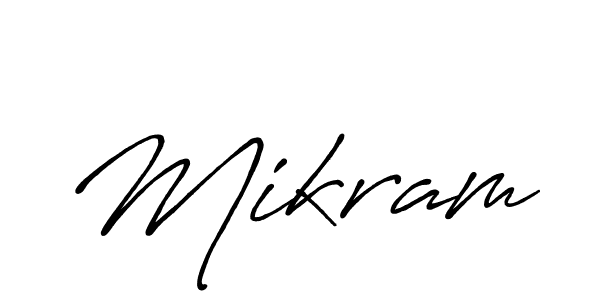 How to make Mikram signature? Antro_Vectra_Bolder is a professional autograph style. Create handwritten signature for Mikram name. Mikram signature style 7 images and pictures png