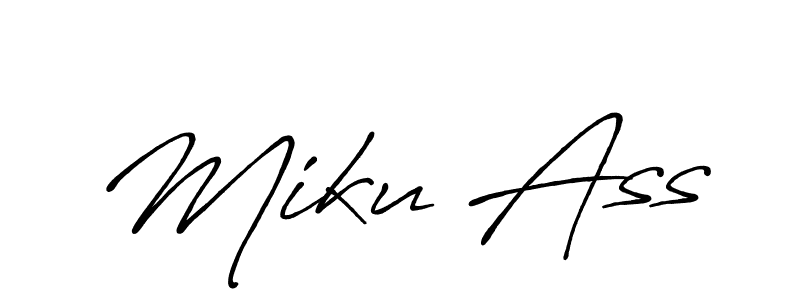 Similarly Antro_Vectra_Bolder is the best handwritten signature design. Signature creator online .You can use it as an online autograph creator for name Miku Ass. Miku Ass signature style 7 images and pictures png