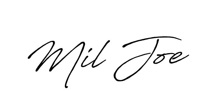 Design your own signature with our free online signature maker. With this signature software, you can create a handwritten (Antro_Vectra_Bolder) signature for name Mil Joe. Mil Joe signature style 7 images and pictures png