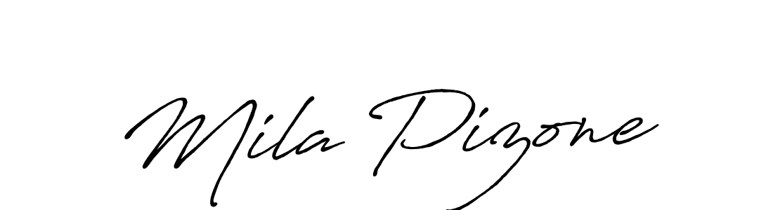 It looks lik you need a new signature style for name Mila Pizone. Design unique handwritten (Antro_Vectra_Bolder) signature with our free signature maker in just a few clicks. Mila Pizone signature style 7 images and pictures png