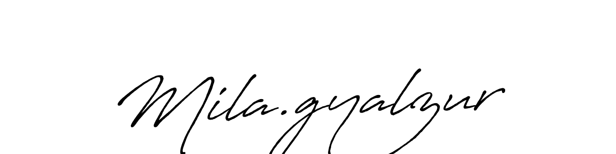 It looks lik you need a new signature style for name Mila.gyalzur. Design unique handwritten (Antro_Vectra_Bolder) signature with our free signature maker in just a few clicks. Mila.gyalzur signature style 7 images and pictures png