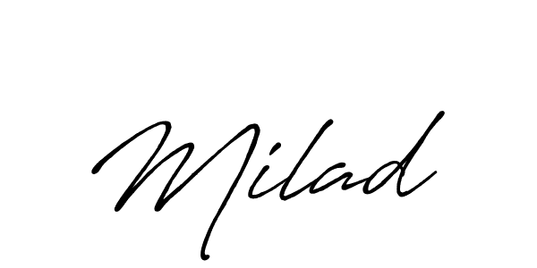 Also You can easily find your signature by using the search form. We will create Milad  name handwritten signature images for you free of cost using Antro_Vectra_Bolder sign style. Milad  signature style 7 images and pictures png