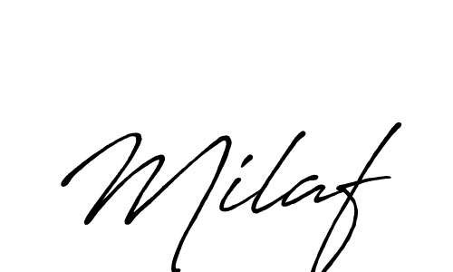 if you are searching for the best signature style for your name Milaf. so please give up your signature search. here we have designed multiple signature styles  using Antro_Vectra_Bolder. Milaf signature style 7 images and pictures png