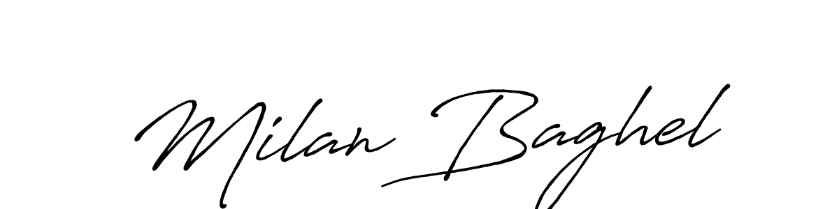 Also You can easily find your signature by using the search form. We will create Milan Baghel name handwritten signature images for you free of cost using Antro_Vectra_Bolder sign style. Milan Baghel signature style 7 images and pictures png