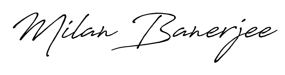 Download transparent PNG signature for name Milan Banerjee styled with Antro_Vectra_Bolder font. Ready to paste directly into PDF and Word agreements. Milan Banerjee signature style 7 images and pictures png