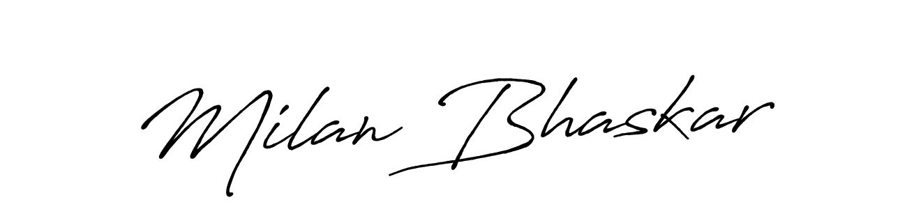 The best way (Antro_Vectra_Bolder) to make a short signature is to pick only two or three words in your name. The name Milan Bhaskar include a total of six letters. For converting this name. Milan Bhaskar signature style 7 images and pictures png