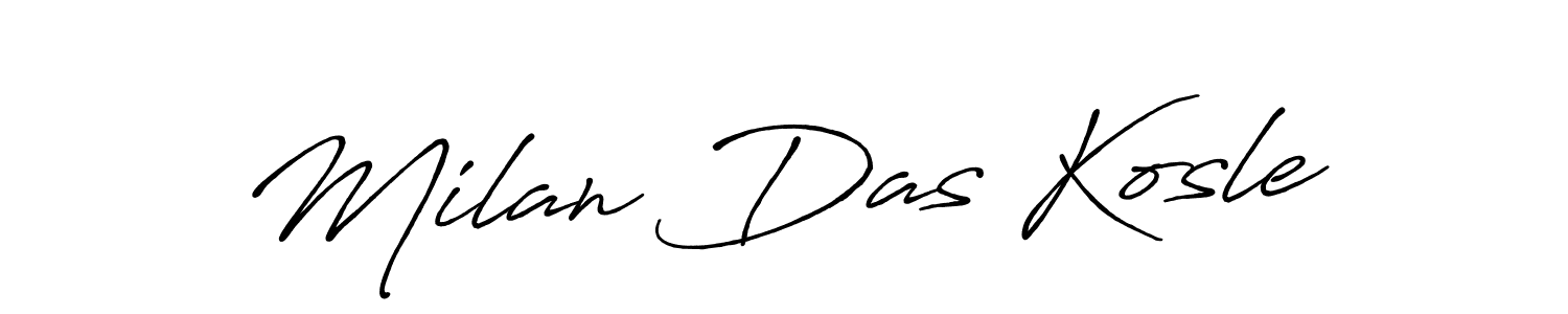 Antro_Vectra_Bolder is a professional signature style that is perfect for those who want to add a touch of class to their signature. It is also a great choice for those who want to make their signature more unique. Get Milan Das Kosle name to fancy signature for free. Milan Das Kosle signature style 7 images and pictures png