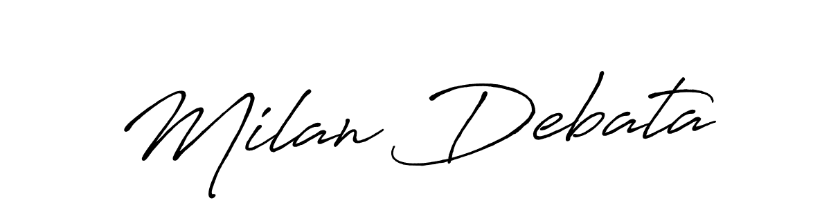 Make a beautiful signature design for name Milan Debata. Use this online signature maker to create a handwritten signature for free. Milan Debata signature style 7 images and pictures png