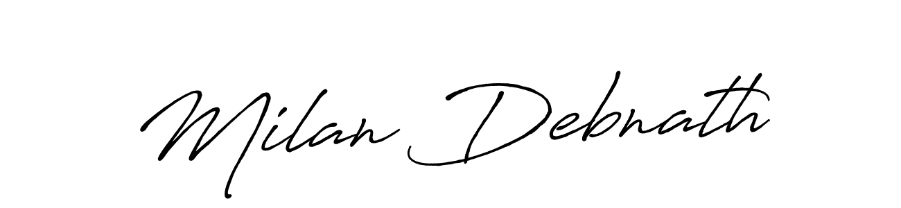 How to make Milan Debnath signature? Antro_Vectra_Bolder is a professional autograph style. Create handwritten signature for Milan Debnath name. Milan Debnath signature style 7 images and pictures png