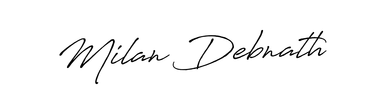 Also You can easily find your signature by using the search form. We will create Milan Debnath name handwritten signature images for you free of cost using Antro_Vectra_Bolder sign style. Milan Debnath signature style 7 images and pictures png
