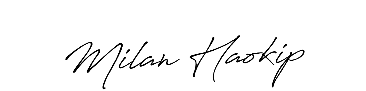 Use a signature maker to create a handwritten signature online. With this signature software, you can design (Antro_Vectra_Bolder) your own signature for name Milan Haokip. Milan Haokip signature style 7 images and pictures png