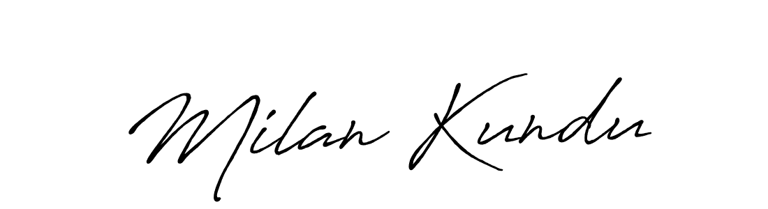 The best way (Antro_Vectra_Bolder) to make a short signature is to pick only two or three words in your name. The name Milan Kundu include a total of six letters. For converting this name. Milan Kundu signature style 7 images and pictures png
