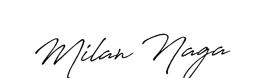 How to make Milan Naga signature? Antro_Vectra_Bolder is a professional autograph style. Create handwritten signature for Milan Naga name. Milan Naga signature style 7 images and pictures png