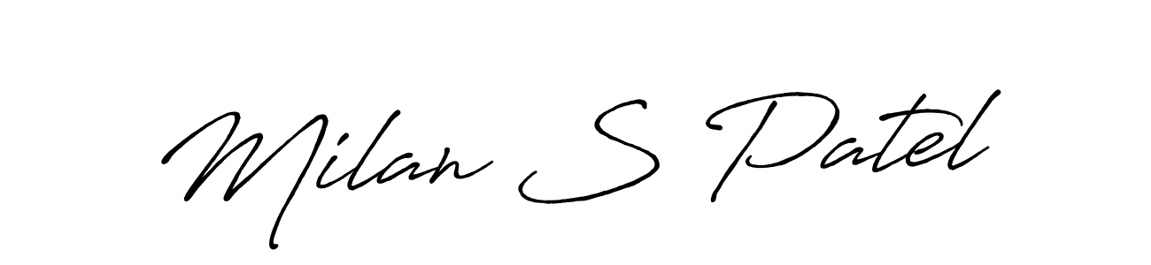 Make a beautiful signature design for name Milan S Patel. Use this online signature maker to create a handwritten signature for free. Milan S Patel signature style 7 images and pictures png