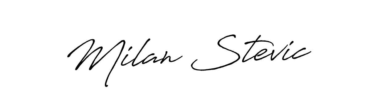 Also You can easily find your signature by using the search form. We will create Milan Stevic name handwritten signature images for you free of cost using Antro_Vectra_Bolder sign style. Milan Stevic signature style 7 images and pictures png