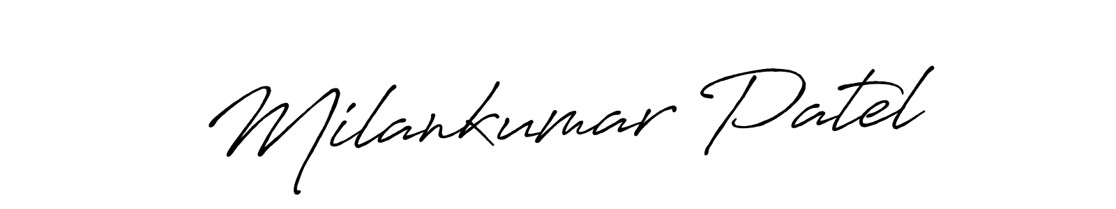 You should practise on your own different ways (Antro_Vectra_Bolder) to write your name (Milankumar Patel) in signature. don't let someone else do it for you. Milankumar Patel signature style 7 images and pictures png