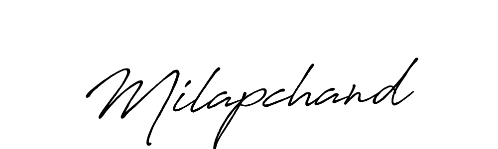 The best way (Antro_Vectra_Bolder) to make a short signature is to pick only two or three words in your name. The name Milapchand include a total of six letters. For converting this name. Milapchand signature style 7 images and pictures png