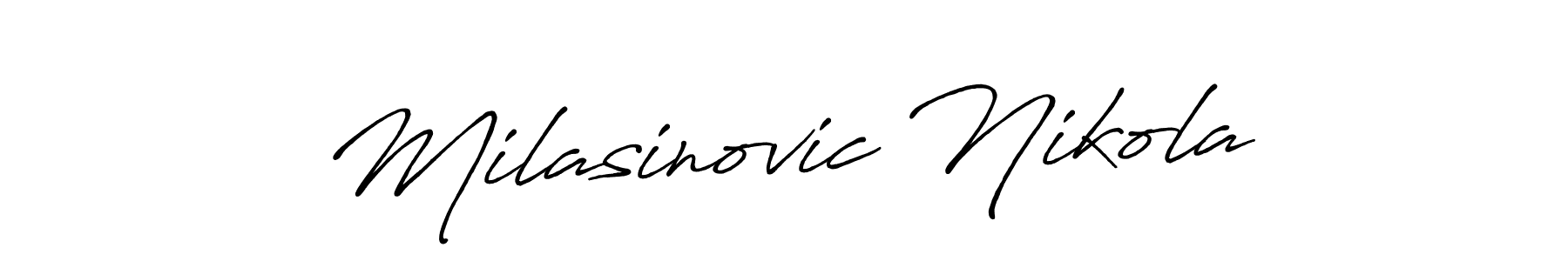 Milasinovic Nikola stylish signature style. Best Handwritten Sign (Antro_Vectra_Bolder) for my name. Handwritten Signature Collection Ideas for my name Milasinovic Nikola. Milasinovic Nikola signature style 7 images and pictures png