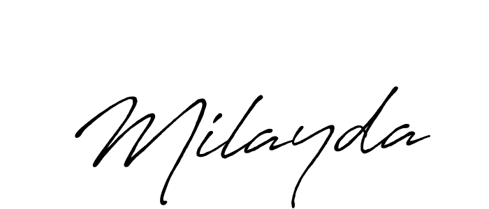 Once you've used our free online signature maker to create your best signature Antro_Vectra_Bolder style, it's time to enjoy all of the benefits that Milayda name signing documents. Milayda signature style 7 images and pictures png