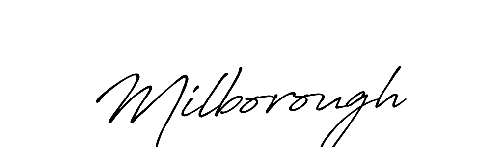 Make a beautiful signature design for name Milborough. Use this online signature maker to create a handwritten signature for free. Milborough signature style 7 images and pictures png