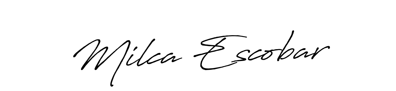 Design your own signature with our free online signature maker. With this signature software, you can create a handwritten (Antro_Vectra_Bolder) signature for name Milca Escobar. Milca Escobar signature style 7 images and pictures png