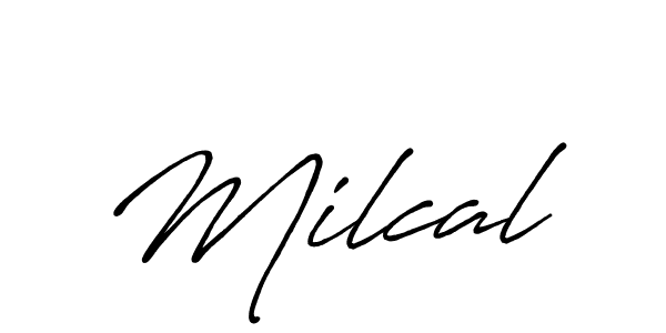 The best way (Antro_Vectra_Bolder) to make a short signature is to pick only two or three words in your name. The name Milcal include a total of six letters. For converting this name. Milcal signature style 7 images and pictures png