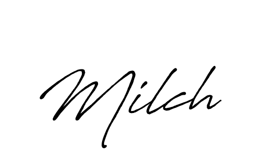 if you are searching for the best signature style for your name Milch. so please give up your signature search. here we have designed multiple signature styles  using Antro_Vectra_Bolder. Milch signature style 7 images and pictures png