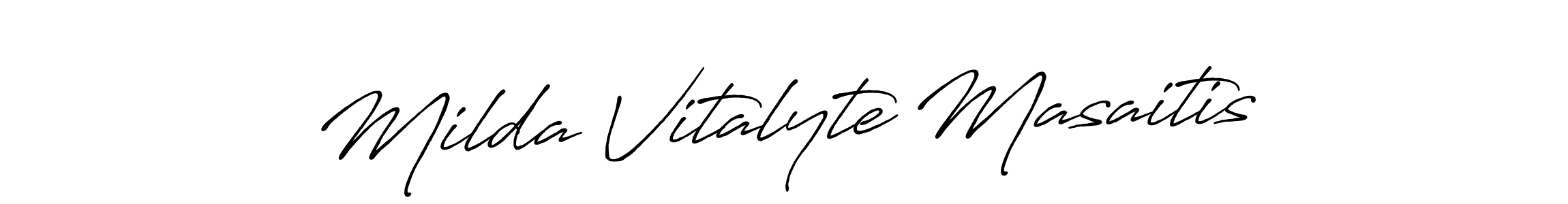 The best way (Antro_Vectra_Bolder) to make a short signature is to pick only two or three words in your name. The name Milda Vitalyte Masaitis include a total of six letters. For converting this name. Milda Vitalyte Masaitis signature style 7 images and pictures png