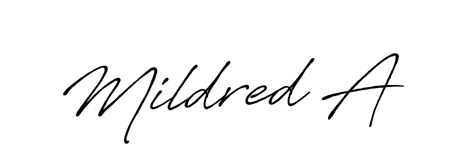 This is the best signature style for the Mildred A name. Also you like these signature font (Antro_Vectra_Bolder). Mix name signature. Mildred A signature style 7 images and pictures png