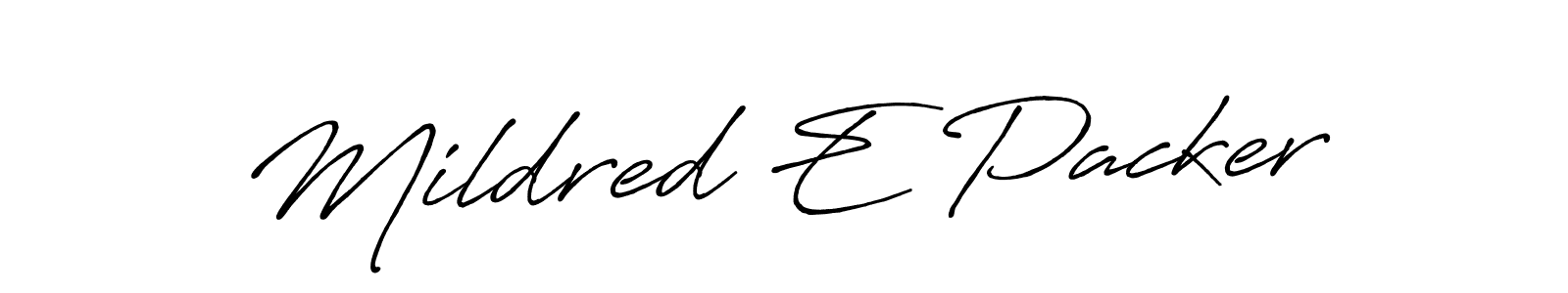 See photos of Mildred E Packer official signature by Spectra . Check more albums & portfolios. Read reviews & check more about Antro_Vectra_Bolder font. Mildred E Packer signature style 7 images and pictures png