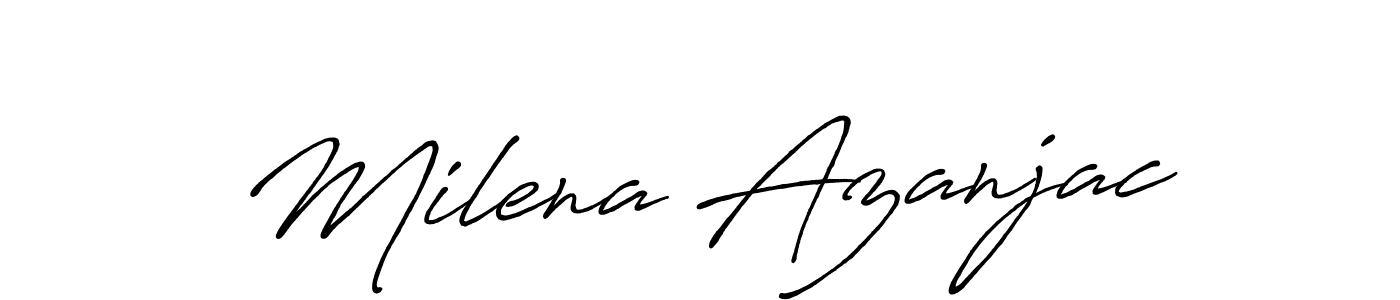 You should practise on your own different ways (Antro_Vectra_Bolder) to write your name (Milena Azanjac) in signature. don't let someone else do it for you. Milena Azanjac signature style 7 images and pictures png