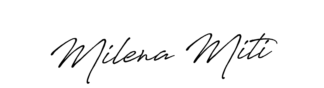 Also we have Milena Miti name is the best signature style. Create professional handwritten signature collection using Antro_Vectra_Bolder autograph style. Milena Miti signature style 7 images and pictures png