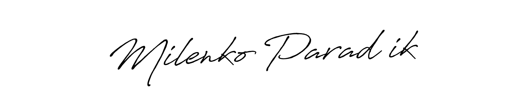 if you are searching for the best signature style for your name Milenko Paradžik. so please give up your signature search. here we have designed multiple signature styles  using Antro_Vectra_Bolder. Milenko Paradžik signature style 7 images and pictures png