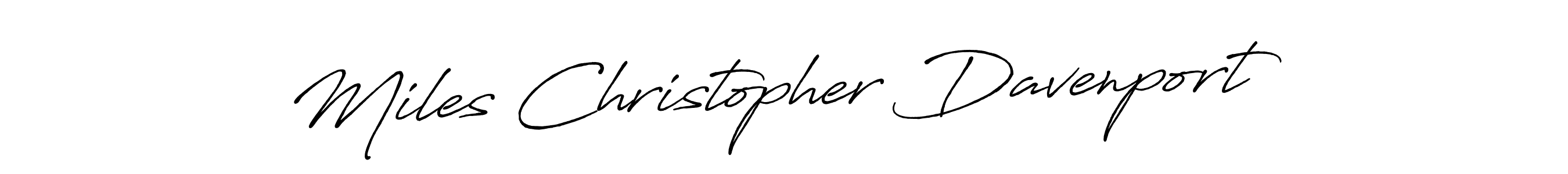 Also You can easily find your signature by using the search form. We will create Miles Christopher Davenport name handwritten signature images for you free of cost using Antro_Vectra_Bolder sign style. Miles Christopher Davenport signature style 7 images and pictures png