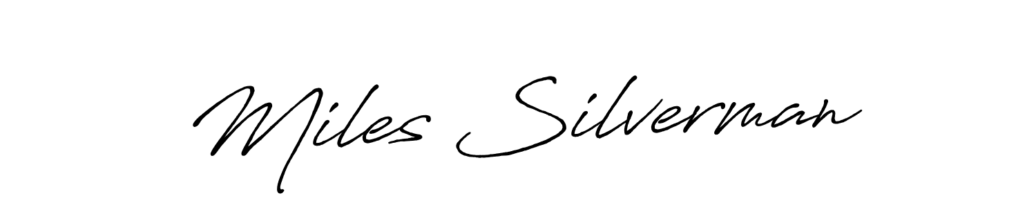 The best way (Antro_Vectra_Bolder) to make a short signature is to pick only two or three words in your name. The name Miles Silverman include a total of six letters. For converting this name. Miles Silverman signature style 7 images and pictures png