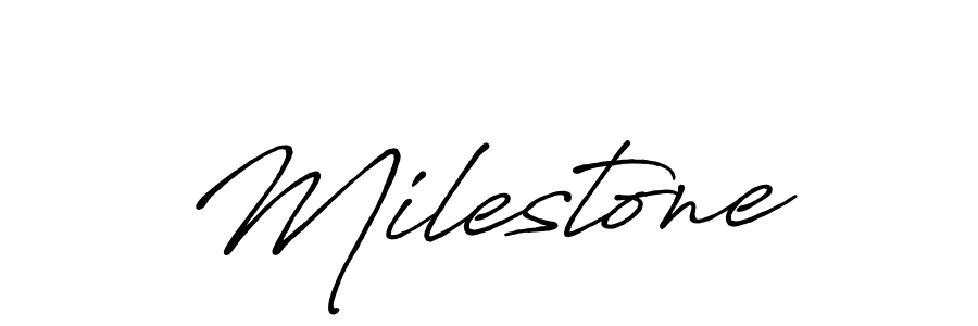 How to make Milestone name signature. Use Antro_Vectra_Bolder style for creating short signs online. This is the latest handwritten sign. Milestone signature style 7 images and pictures png