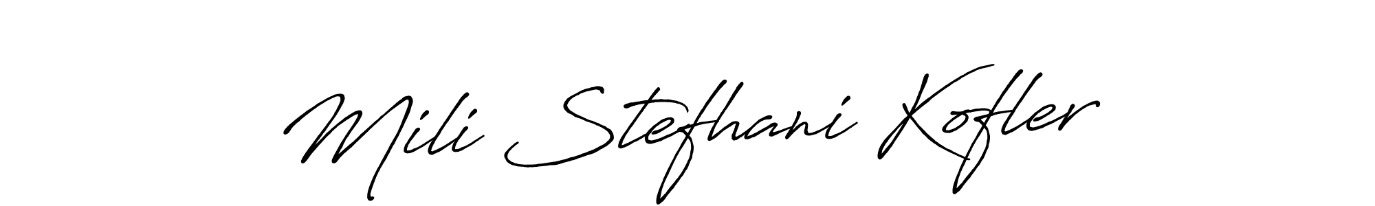 See photos of Mili Stefhani Kofler official signature by Spectra . Check more albums & portfolios. Read reviews & check more about Antro_Vectra_Bolder font. Mili Stefhani Kofler signature style 7 images and pictures png