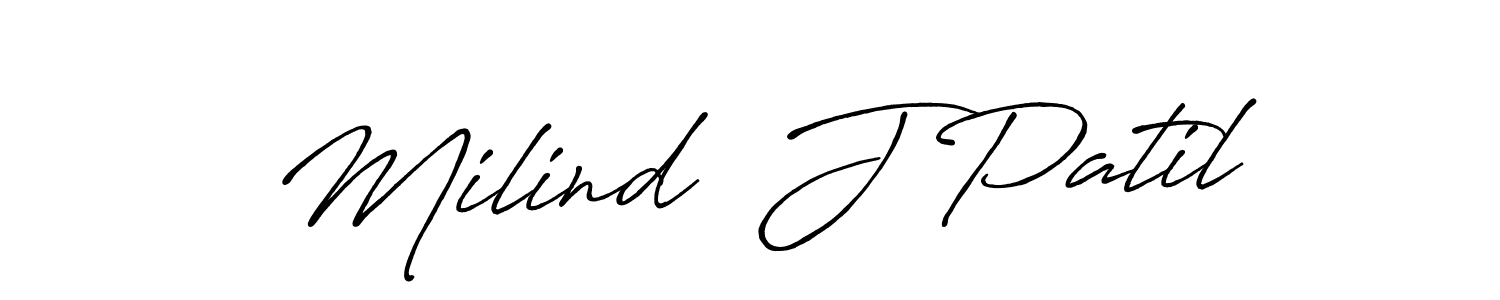 Design your own signature with our free online signature maker. With this signature software, you can create a handwritten (Antro_Vectra_Bolder) signature for name Milind  J Patil. Milind  J Patil signature style 7 images and pictures png