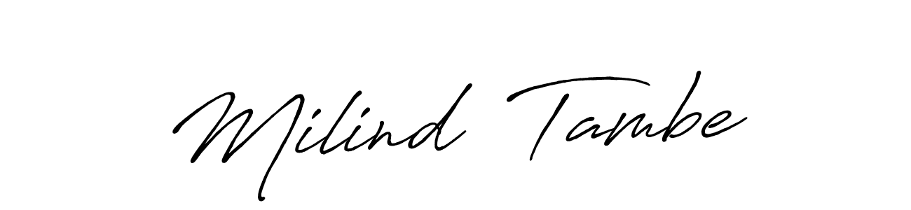 Here are the top 10 professional signature styles for the name Milind  Tambe. These are the best autograph styles you can use for your name. Milind  Tambe signature style 7 images and pictures png