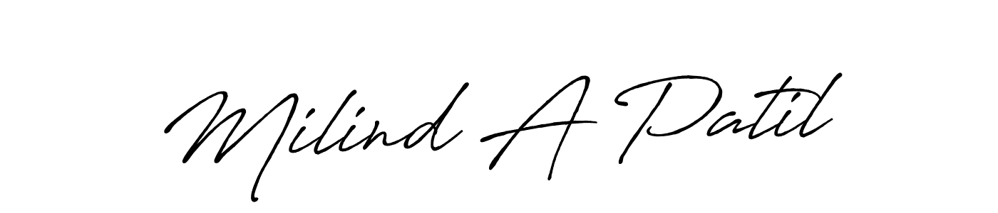 Make a short Milind A Patil signature style. Manage your documents anywhere anytime using Antro_Vectra_Bolder. Create and add eSignatures, submit forms, share and send files easily. Milind A Patil signature style 7 images and pictures png