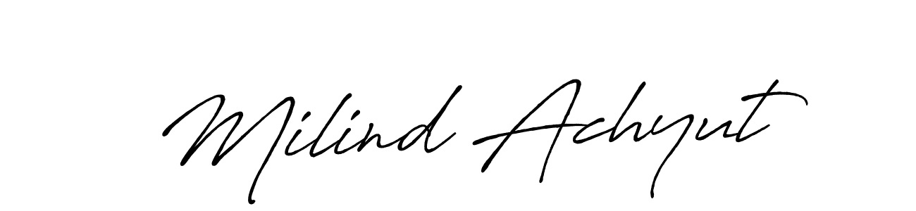 It looks lik you need a new signature style for name Milind Achyut. Design unique handwritten (Antro_Vectra_Bolder) signature with our free signature maker in just a few clicks. Milind Achyut signature style 7 images and pictures png
