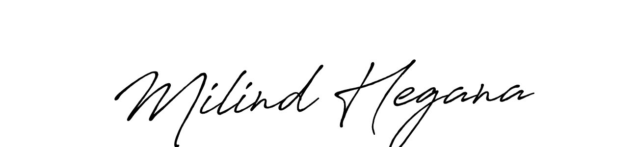 You can use this online signature creator to create a handwritten signature for the name Milind Hegana. This is the best online autograph maker. Milind Hegana signature style 7 images and pictures png