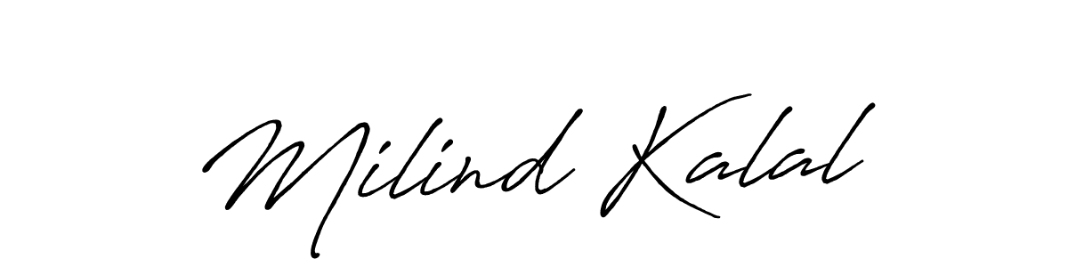 Antro_Vectra_Bolder is a professional signature style that is perfect for those who want to add a touch of class to their signature. It is also a great choice for those who want to make their signature more unique. Get Milind Kalal name to fancy signature for free. Milind Kalal signature style 7 images and pictures png