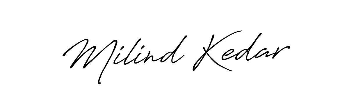 Make a beautiful signature design for name Milind Kedar. Use this online signature maker to create a handwritten signature for free. Milind Kedar signature style 7 images and pictures png