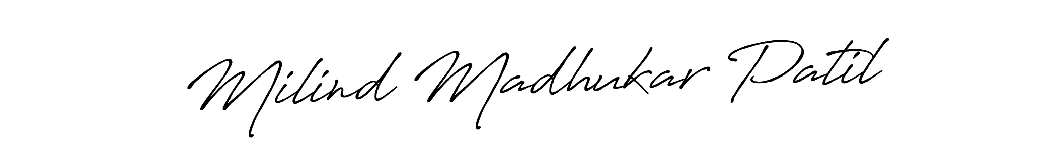 The best way (Antro_Vectra_Bolder) to make a short signature is to pick only two or three words in your name. The name Milind Madhukar Patil include a total of six letters. For converting this name. Milind Madhukar Patil signature style 7 images and pictures png