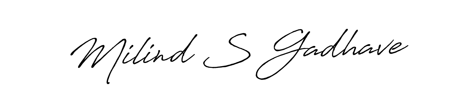 Make a beautiful signature design for name Milind S Gadhave. Use this online signature maker to create a handwritten signature for free. Milind S Gadhave signature style 7 images and pictures png