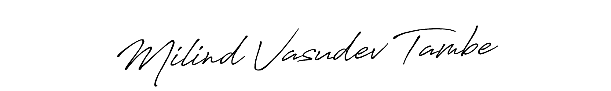 You can use this online signature creator to create a handwritten signature for the name Milind Vasudev Tambe. This is the best online autograph maker. Milind Vasudev Tambe signature style 7 images and pictures png